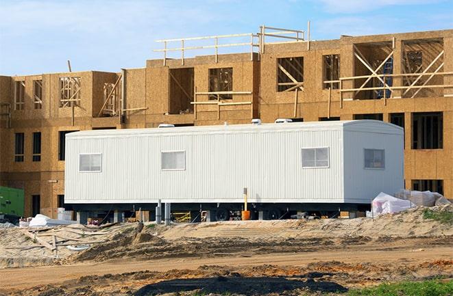 construction site with mobile office rentals in Silsbee, TX